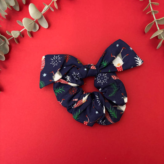 Navy Dachschund Scrunchie